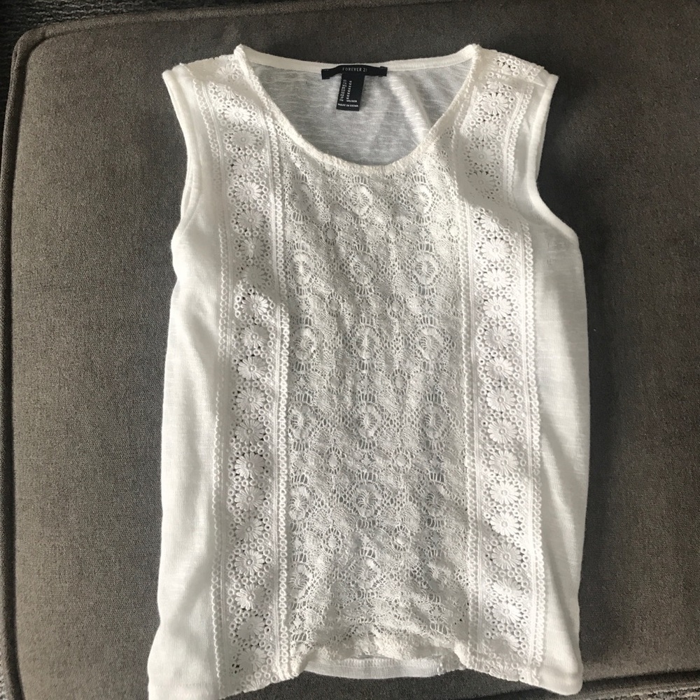 Forever 21 size M white tank top